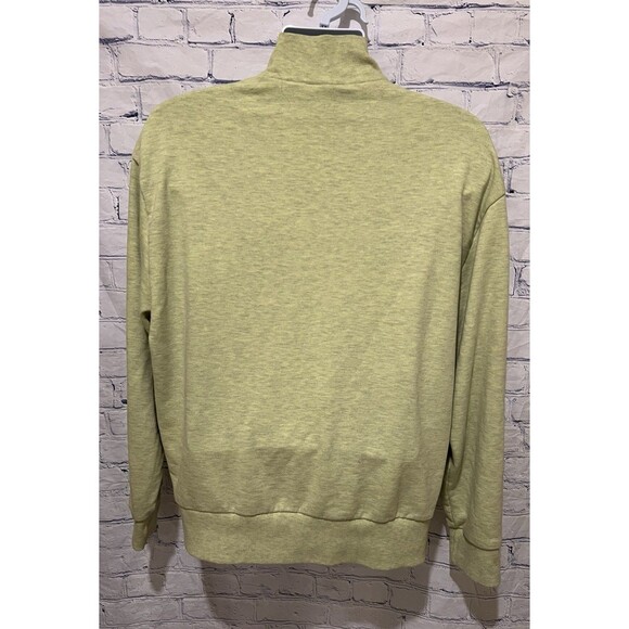 COLLUSION Men’s sweatshirt in green with a quarter-zip neckline Size Large - Picture 4 of 7